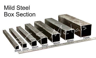 3 inch box section steel|standard box section sizes uk.